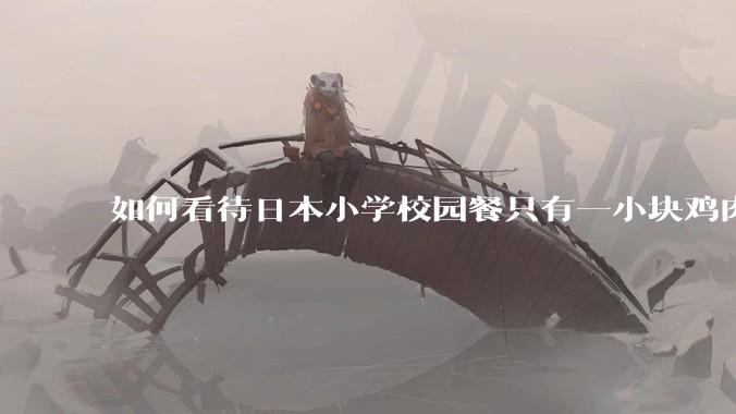 如何看待日本小学校园餐只有一小块鸡肉？
